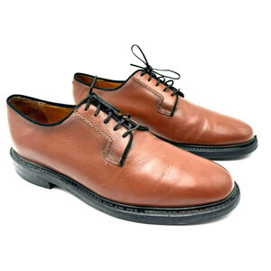 Vintage Men's 8.5 EU 42 Genuine Leather Brown Lace up Loafers Magic Feather Soft